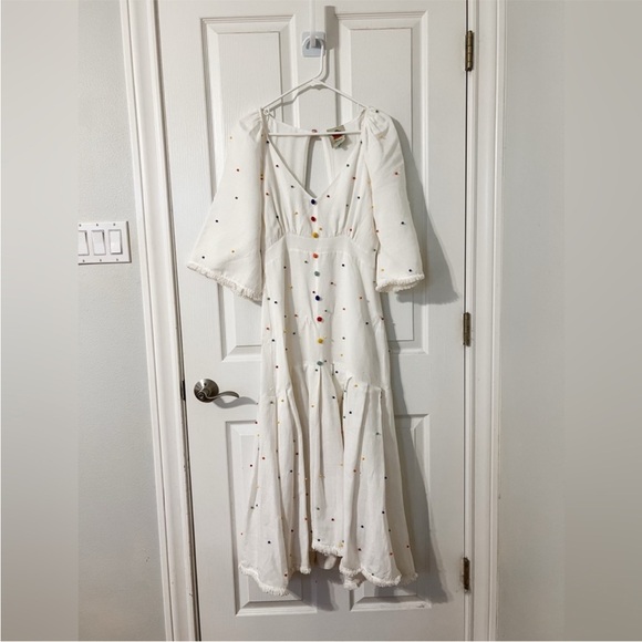 FARM Rio White Dress with Colorful Dots - Picture 2 of 6